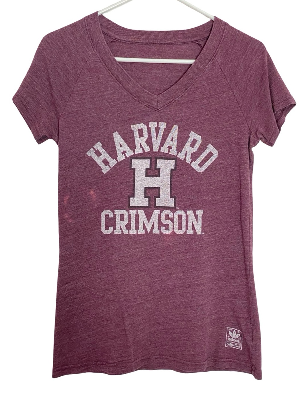 Adidas Harvard Tee Tshirt Womens Size XS - Small Chest 15 Length 25 University